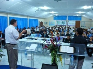 Tom teaching at Bible School in Chiang Mai.