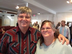 Tim Loraditch was healed completely of severe pain in his shoulder which he had for 6 months. His wife Jeannette was also healed of knee pain which she had for 2 years.