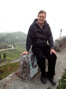 Tom in the foothills of the Himalayan Mountains near Nepal earlier this year.