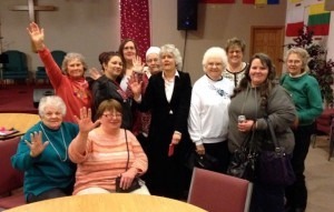 Susan with the ladies of Living Word Church.