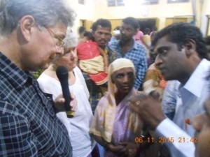 Tom and Susan ministering to the sick near Karimnagar, S. India.