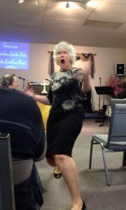 Wild woman preacher.