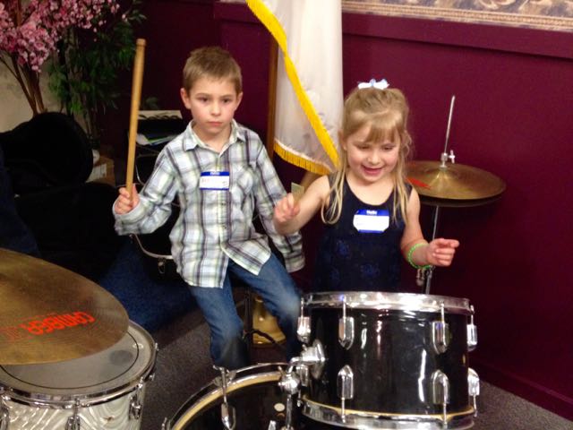 Young musicians in training.